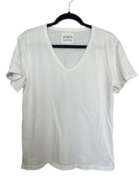 Le Bon Shoppe White V-Neck Short Sleeve Tee